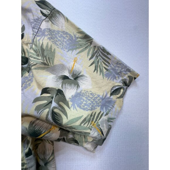 Cherokee Waikiki Hawaiian Button-Up Shirt Size XL Green Short Sleeve Tropical - Picture 13 of 13